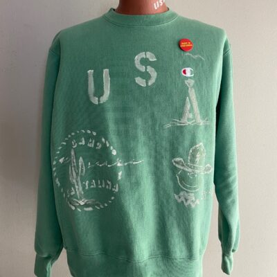 Rio Bravo x Blitz "Camping" green vintage crewneck, size L