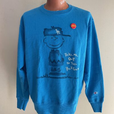 Rio Bravo x Blitz dodger blue crewneck "Go Blue" size L