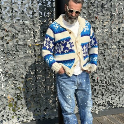 Handmade wool cowichan sweater